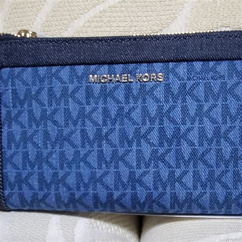 michael kors wallet credit card holder|Michael Kors denim wallet.